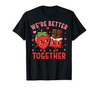 We're Better Together Strawberry Couple Valentine's Day Maglietta