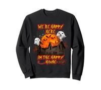 We're Happy Here in The Happy House Halloween Costume Moon Felpa