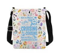 We're more than just Cruising Cousins Gift Funny Cruising Cousins Cousins Family Vocation Gift Crossbody Bag, Cruising Cousins Cb Regno Unito, 0