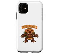 Wereburger Cartoon Hamburger+lupo mannaro divertente Halloween Custodia per iPhone 11