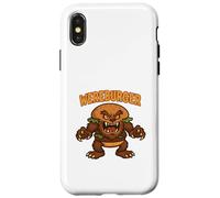 Wereburger Cartoon Hamburger+lupo mannaro divertente Halloween Custodia per iPhone X/XS
