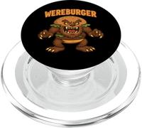 Wereburger Cartoon Hamburger+lupo mannaro divertente Halloween PopSockets PopGrip per MagSafe