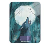 Werewolf Full Moon Safari Bilancia digitale per alimenti, facile da pulire, per cucina, 5 kg/5 g, per grammi, con 4 unità per dieta cheto dimagrante (batterie non incluse)