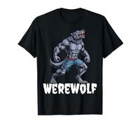 Werewolf Spooky Horror Halloween Costume da Uomo Donna Maglietta