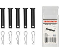 WERHE Bullone a Cambio Rapido con Coppiglia per Trivella, Set da 5, 7,7 mm
