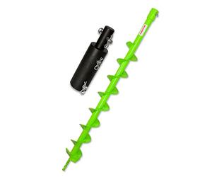 WERHE Coclea di terra per trivella con adattatore da 25 mm a 20 mm ⌀80 mm, lunghezza 80 cm - coclea per pozzi