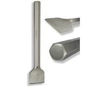 WERHE ® HEX28 scalpello a vanga 75 x 400 mm attacco esagonale 28 mm per marte...