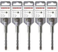 WERHE ® Professionista 5 pezzi SDS Plus trapano in calcestru 6 x 110 mm pietra del martello calcestruzzo quadro X taglia trasversale tagliatrice
