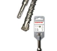 WERHE - Punta da trapano professionale SDS Plus per muratura, 25 x 260 mm, per calcestruzzo, quadrato, taglio trasversale