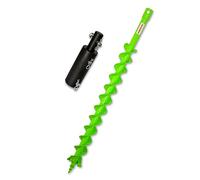 WERHE Punta Della Trivella Ø 60 mm, Doppia Spirale, Acciaio | Adattatore 25/20 mm, elevata stabilità, lunga durata, per leggeri fino a terreni medi, pali per recinzione