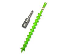 WERHE Punta trivella per terreno 60 mm a doppia spirale con adattatore SDS Plus - Trivella robusta per pali per costruzione di recinzioni e piantumazione di alberi - Lavori di giardinaggio precisi