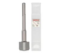 WERHE SDS MAX Scalpello a 33 denti, 240 mm, forma triangolare 18 mm, per calcestruzzo e lavorazione della pietra, 2 tipi di denti in acciaio, ruvida la superficie e rimuovere gli strati