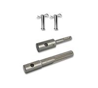 WERHE set d'adaptateurs pour perceuse de terre professionnelle adapté au marteau perforateur SDS Plus et aussi à la perceuse sans fil SDS Max. Avec 2 boulons en acier à ressort de haute qualité.