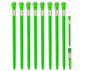 WERHE Set di prolunga per trivella da 8 x 60 cm, 40 cm, 20 cm - 5400 mm, in acciaio robusto per fori più profondi, qualità professionale