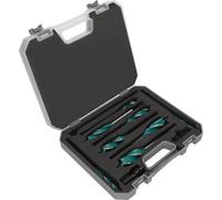 WERHE Set di punte per legno 11 pezzi HCS Ø10-25 mm, prolunga 200 mm + adatta...