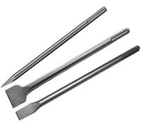 WERHE Set di Scalpelli SDS Max, 3 Pezzi, 400 mm, Acciaio Temprato