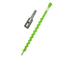 WERHE Set trivella per terreno Ø40mm, 80cm di lunghezza con adattatore SDS Plus - Utilizzabile con un normale trapano SDS Plus, ideale per recinzioni e giardino