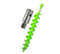 WERHE Trivella per terra 100 mm con adattatore M14 - Acciaio pieno robusto per perforazioni per pali e pozzi - Doppia spirale precisa per trapani