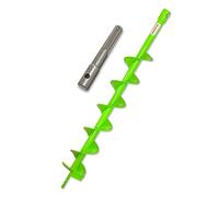 WERHE Trivella per terra 100 mm con attacco SDS Max - Acciaio robusto per pali da recinzione e piantumazione di alberi - Compatibile con martelli perforatori - Qualità professionale