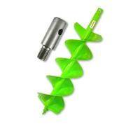 WERHE Trivella per terra 180 mm con adattatore M14 - Doppia spirale robusta in acciaio per piantumazione di alberi e costruzione di recinzioni - Punta precisa in metallo duro per trapani