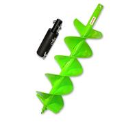 WERHE Trivella per terra 250 mm con doppia spirale - Trivella robusta in acciaio per perforazione di pali e pozzi - Compatibile con Makita Hitachi - Per professionisti e fai-da-te