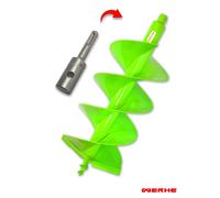 WERHE Trivella per terreno 300 mm doppia con adattatore sds plus, punta per trap