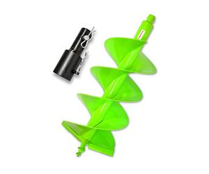 WERHE Trivella professionale per terreno 300 mm - doppio albero per pali trivella per pozzi punta robusta - Compatibile con Stihl 106 C, BT 120 C, BT 121, BT 130, BT 131