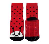 Weri Spezials - Calzini antiscivolo per neonati e bambini in ABS con diversi motivi e colori. Rosso coccinella 9-10 Anni
