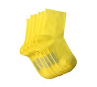 Weri Spezials Calzini per neonati e bambini, per ragazze e ragazzi, tinta unita, lisci, set da 3 pezzi, in diversi colori di cotone, giallo., 19-22