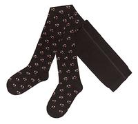 Weri Spezials - Collant da donna in cotone - Caldo e alla moda - in diversi modelli e varianti di colore. Fiori di cioccolato. 38/40 EU