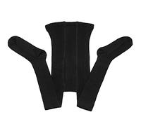 Weri Spezials - Collant da uomo con intaglio in cotone a costine, diversi colori, Nero a costine, Large