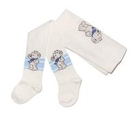 Weri Spezials - Collant in cotone per bambini e bambine, lunghezza e piede extra per neonati. Crema Teddy. 9 mesi