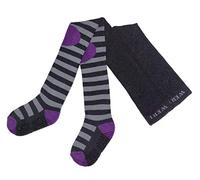Weri Spezials - Collant per gattonare neonati e bambini con rivestimento in ABS per ragazzi in diverse varianti di colore e motivi. Viola/antracite a righe 6 mesi