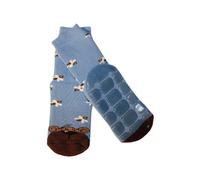 Weri Spezials Spugna Calzini ABS per Bambini con suola Antiscivolo, Colore: Blu chiaro, Taglia: 27-30 (5-6 anni), "Orso e Api"