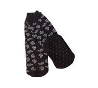 Weri Spezials Spugna Calzini ABS per Bambini con suola Antiscivolo, Colore: Blu scuro, Taglia: 23-26 (3-4 anni), Paisley