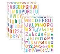 WERIGONI 6 Fogli di Adesivi con Lettere Piccole 2,54 cm, Lettere Adesive dell'alfabeto Colorati Adesivi ABC Adesivi per Realizzare Biglietti con Adesivi Lettere