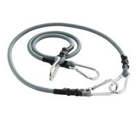 WERKA PRO - 11456 Set di 2 tendiglioni con moschettone, Fissaggio serracavo 70 cm, Elastica-Fino a 1,30 m, Grigio