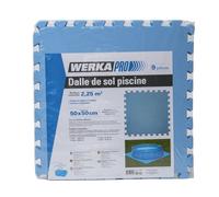 WERKA PRO Bottiglia da 9 Piastrelle per Pavimento Piscina 50x50cm 2,25m2 Spessore 3mm 9 Pezzi