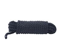 WERKA PRO - Corda lunga Ø 18 mm 10 m - Uso universale - Poliestere di qualità resistente alle intemperie - Rigida - Buona resistenza all'umidità - Corda spessa versatile - Nero