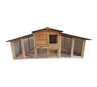 WERKA PRO Pollaio rialzato in Legno per 5-6 polli 215x56x87cm