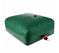 WERKA Pro - Serbatoio di pioggia morbido 500 litri in PVC 0,7 mm, resistente alle intemperie, con valvola 1/4 giro 1,5 pollici e ingresso acqua da 1 pollice - colore verde 1 x 1 x 0,5 m