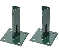 WERKA PRO Supporto palo in Ferro Forma T Verde (Confezione da 2)