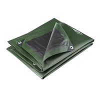 WERKA PRO Telo Multifunzionale Nero e Verde 240 g/m2 2 x 3 m