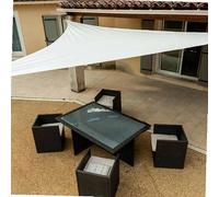 WERKA PRO Telo ombreggiante Triangolare Bianco 3,6 x 3,6 x 3,6 m
