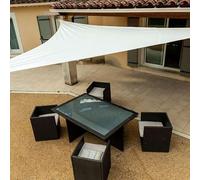 WERKA PRO Telo ombreggiante Triangolare Bianco 5 x 5 x 5 m