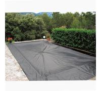 WERKA PRO Telo Protettivo 140g/m2 per Piscina Rettangolare 4 x 5 m | Polietilene intrecciato, occhielli in alluminio ogni 50 cm, orlo rinforzato, rete centrale di evacuazione