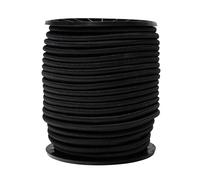 WERKA PRO Tensionatore Elastico Nero Diverse Lunghezze 8mm x 50 Metri su Bobina
