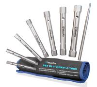 WERKFIX Set 7 Chiavi a Tubo Da 6/7, 8/9, 10/11, 12/13, 14/15, 16/17, 18/19 Mm. C