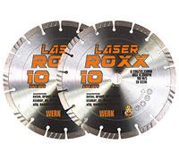 WERKMAX Dischi diamantati da 230 mm, set da 2 pezzi, disco diamantato Laser ROXX per cemento, granito, pietra naturale e clinker, disco da taglio per smerigliatrice angolare da 22,23 mm, dischi