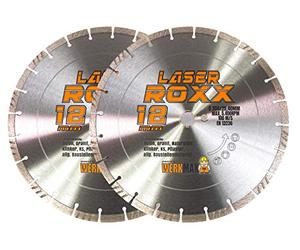 Werkmax Disco diamantato Laser Roxx 350 x 25,4 mm, set da 2 pezzi, universale, cemento, nuovo sviluppo
